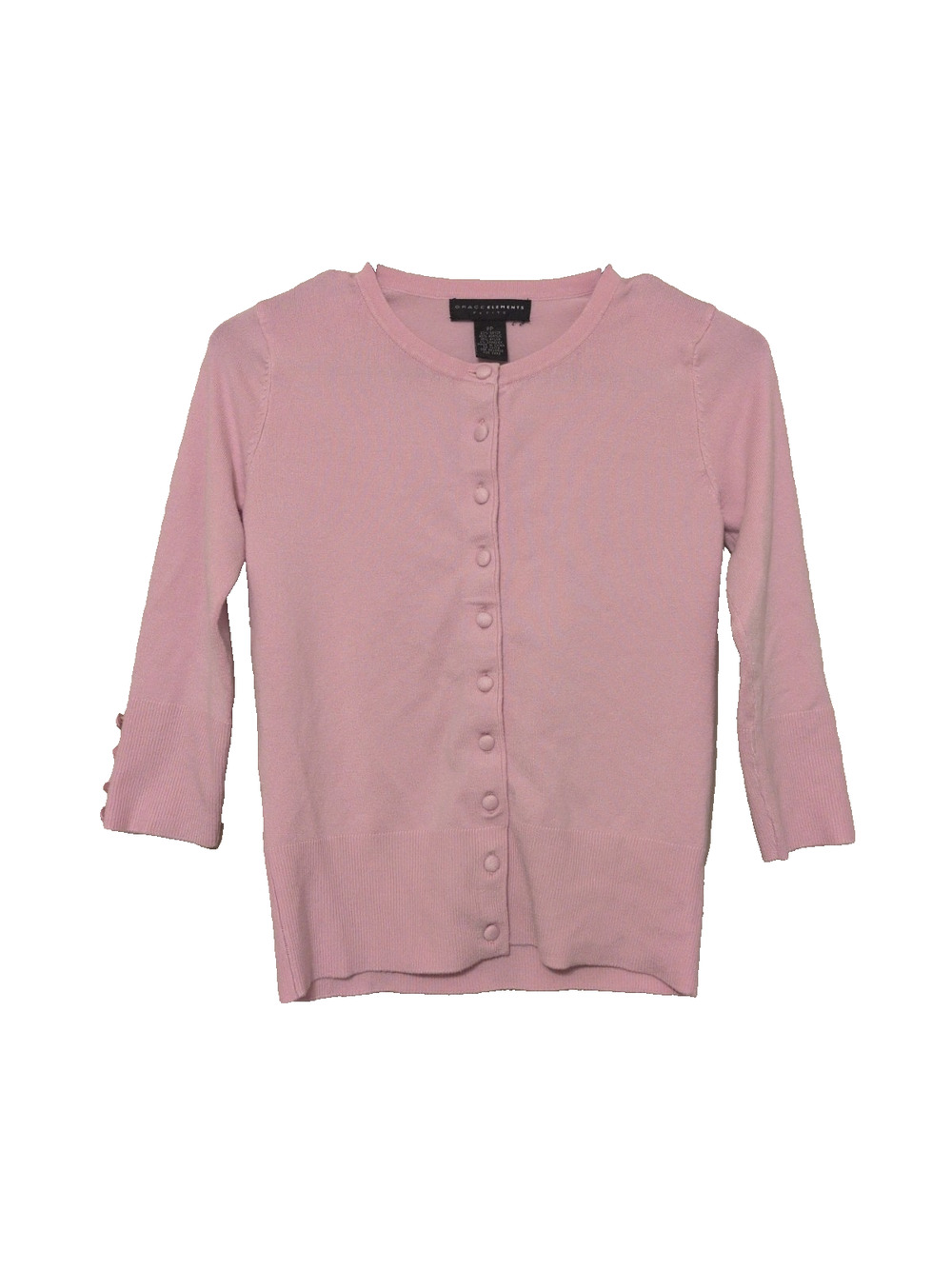 Grace Elements Coquette Soft Girl Barbie Core Pink Button-up Mini Cardigan